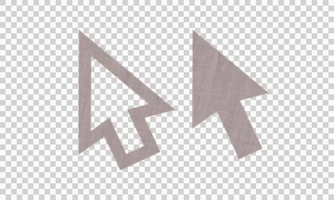 Abstract Denim Fabric Texture Mouse Cursor Pointer Symbol Icon Set Isolated.. Stock Illustration