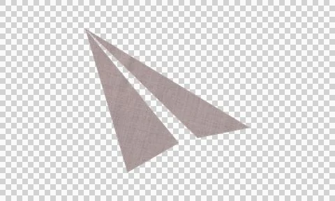 Abstract Denim Fabric Texture Paper Plane Symbol Icon Isolated on White Bac.. Stock Illustration