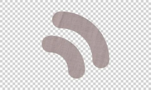 Abstract Denim Fabric Texture RSS Connection Symbol Icon Isolated on White .. Stock Illustration