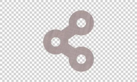 Abstract Denim Fabric Texture Share Symbol Icon Isolated on White Background Stock Illustration