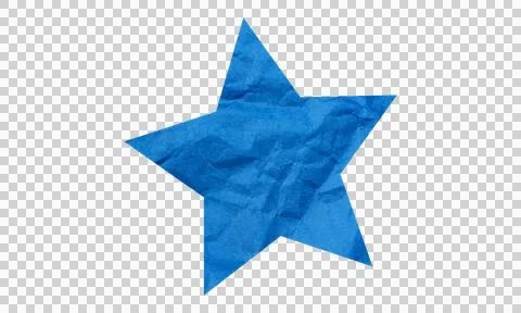 Abstract Denim Fabric Texture Star Symbol Icon Isolated on White Background Stock Illustration