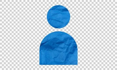 Abstract Denim Fabric Texture User Profile Person Symbol Icon Isolated on W.. Stock Illustration