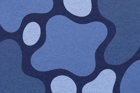 Abstract denim, light blue, navy paper texture background with amorphous fl.. Stock Illustration