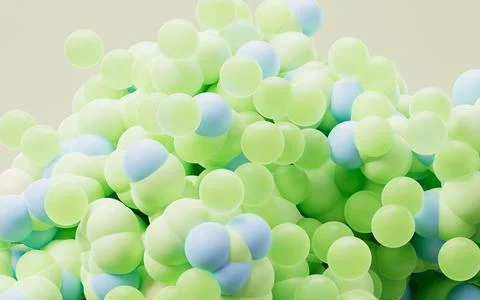 Abstract dense particles spheres background, 3d rendering. Stock Illustration