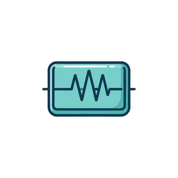 Abstract depiction of electrical signals for technical diagram and data int.. Ilustración de archivo