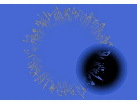 An abstract depiction of an emotion when it is seen not as it really is.3d. Stockillustratie