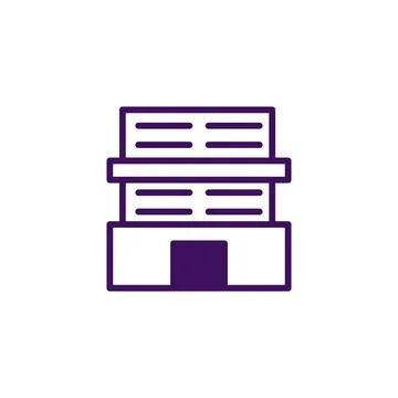 Abstract depiction of a structured building facade featuring stacked elemen.. Ilustración de archivo