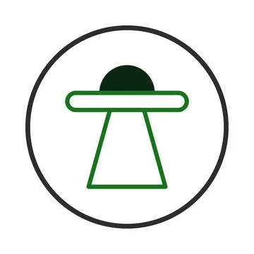 Abstract depiction of an unidentified object within circular frame against .. イラスト素材