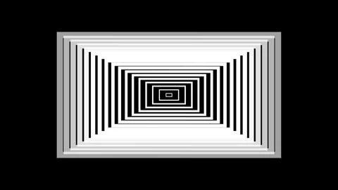 Abstract Depth Perception with Black Square and Converging Lines 動画素材 321242012