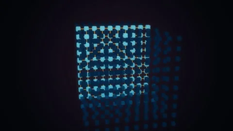 Abstract depth slabs digital data visualization seamless loop 4k v03 Stock-Footage 342949710