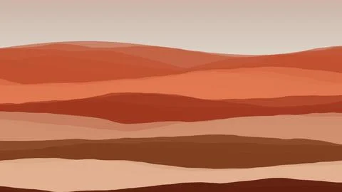 Abstract Desert Landscape Layers Stock Illustration