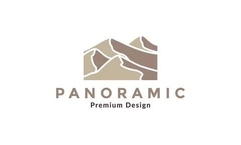 Abstract desert with sand logo vector symbol icon illustration design Illustration