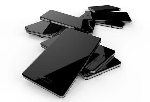Abstract design 3d mobile phone Illustrazione stock