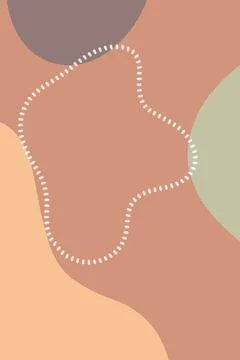 Abstract design aesthetic shape with brown pastel color background Stock-Illustration