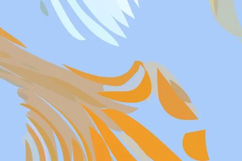 Abstract design background. Modern art. Curved line shapes. 2D rendering digi Stock Illustration