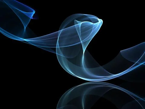 Abstract design background of smooth flowing lines Stock Illustration