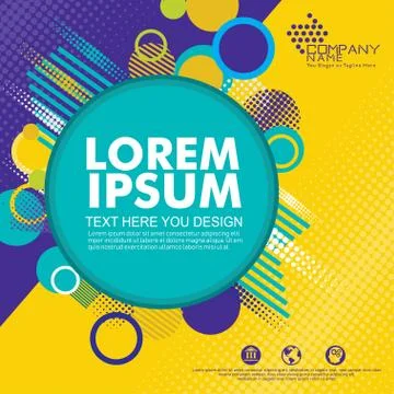 Abstract design background template with halftone style. Use for modern desig Illustrazione stock