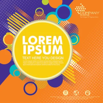 Abstract design background template with halftone style. Use for modern desig Illustrazione stock