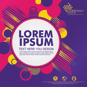 Abstract design background template with halftone style. Use for modern desig Illustrazione stock