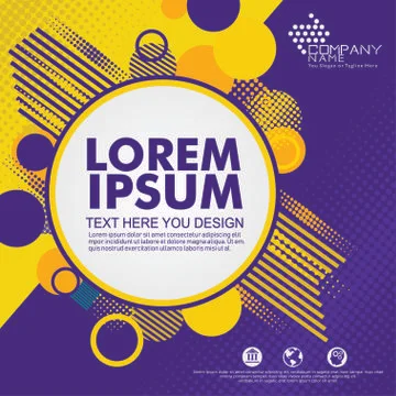 Abstract design background template with halftone style. Use for modern desig Stock Illustration