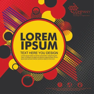 Abstract design background template with halftone style. Use for modern desig Stock Illustration