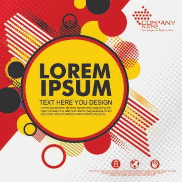 Abstract design background template with halftone style. Use for modern desig Stock Illustration