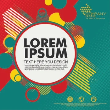 Abstract design background template with halftone style. Use for modern desig Stock Illustration