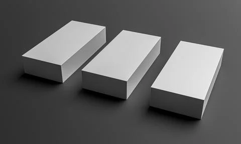 Abstract design background. Three boxes lie on a dark background Stock Illustration