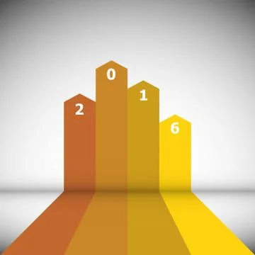 Abstract design banner with 2016 Stock Illustration