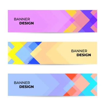 Abstract design banner web template collection. Stock Illustration