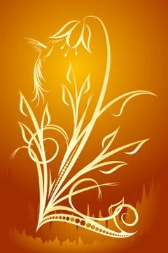 Abstract design with bird. Stock Illustration