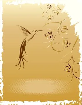 Abstract design with bird. Stock Illustration