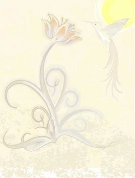 Abstract design with bird. Stock-Illustration