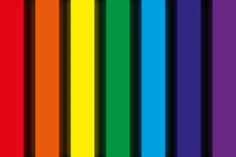 Abstract design on a black background. Bright colors of the rainbow. Stock-Illustration
