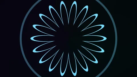 Abstract design with blue lines forming a circular pattern Stock Footage 340208048