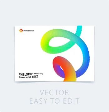 Abstract design brochure cover, creative flyer in A4 with colourful geometric Stock Illustration