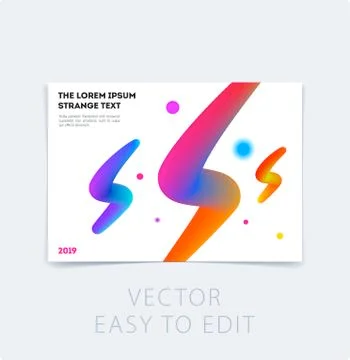 Abstract design brochure cover, creative flyer in A4 with colourful geometric Stock Illustration