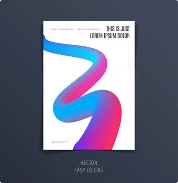 Abstract design brochure cover, creative flyer in A4 with colourful geometric Stock-Illustration