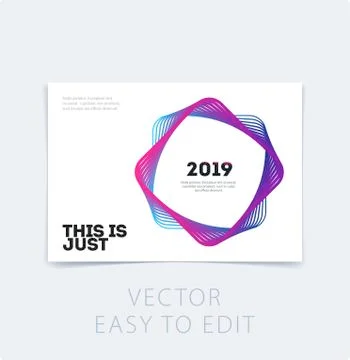 Abstract design brochure cover, creative flyer in A4 with colourful geometric Stock Illustration
