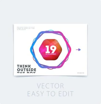 Abstract design brochure cover, creative flyer in A4 with colourful geometric Illustrazione stock