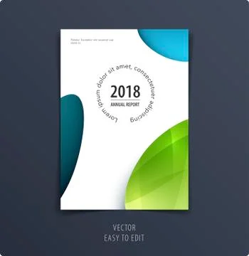 Abstract design brochure cover, creative flyer in A4 with colourful smooth Stock Illustration
