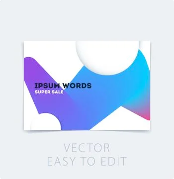Abstract design brochure cover, creative flyer in A4 with colourful round shapes Illustrazione stock