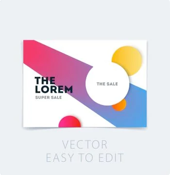 Abstract design brochure cover, creative flyer in A4 with colourful round shapes Stock Illustration