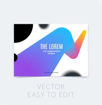 Abstract design brochure cover, creative flyer in A4 with colourful round shapes Stock Illustration