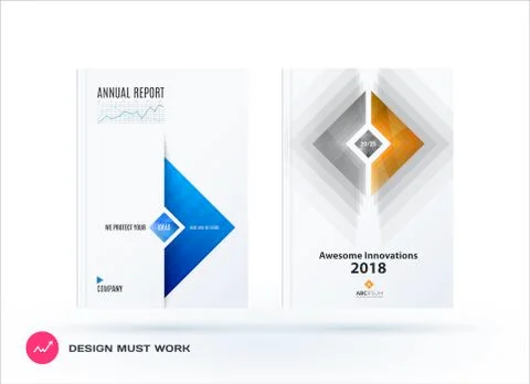 Abstract design of business vector brochure for brand printing Stock Illustration