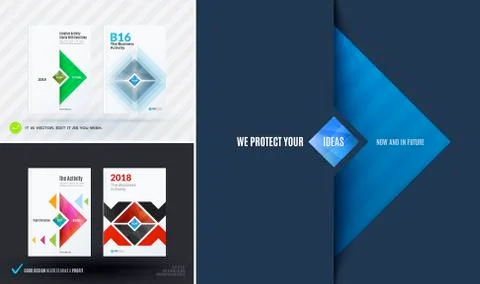 Abstract design of business vector brochure for brand printing Stock Illustration
