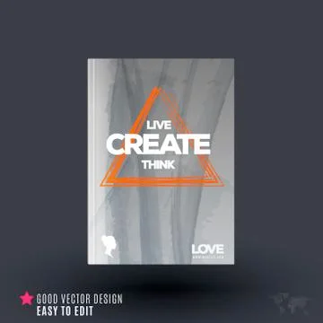Abstract design of business vector brochure, template cover, playbill Illustrazione stock