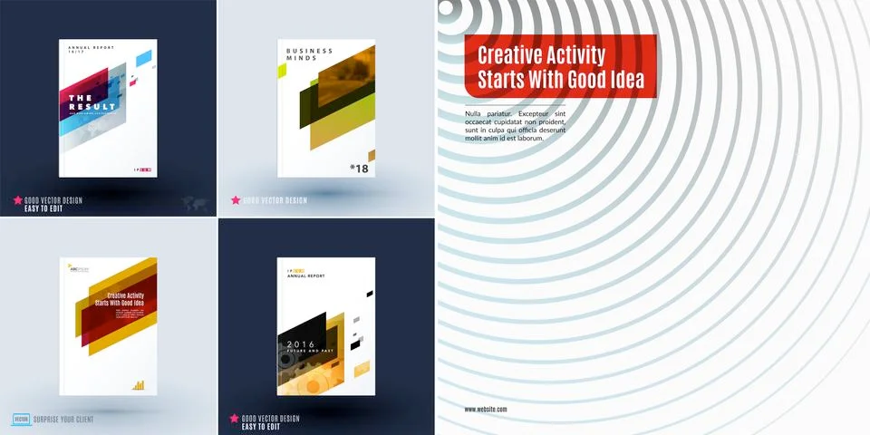 Abstract design of business vector template, brochure Stock Illustration