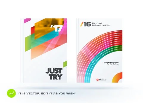 Abstract design of business vector template, brochure Stock Illustration