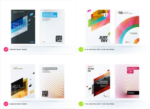 Abstract design of business vector template, brochure Stock Illustration